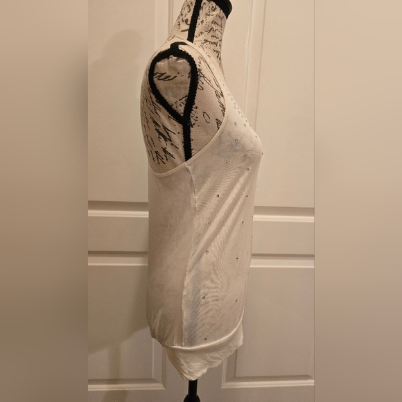 Express Rhinestone Tank Off White Size XS - Picture 11 of 12
